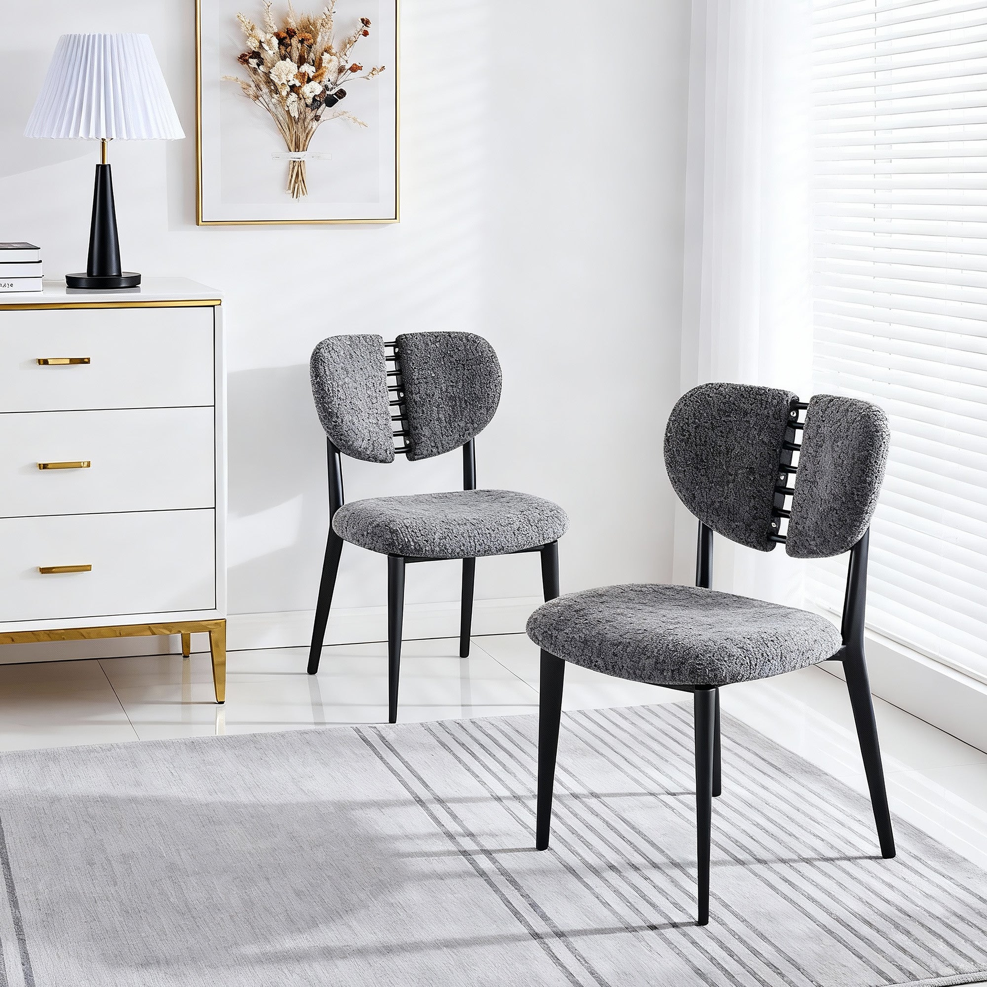 Velvet dining chair