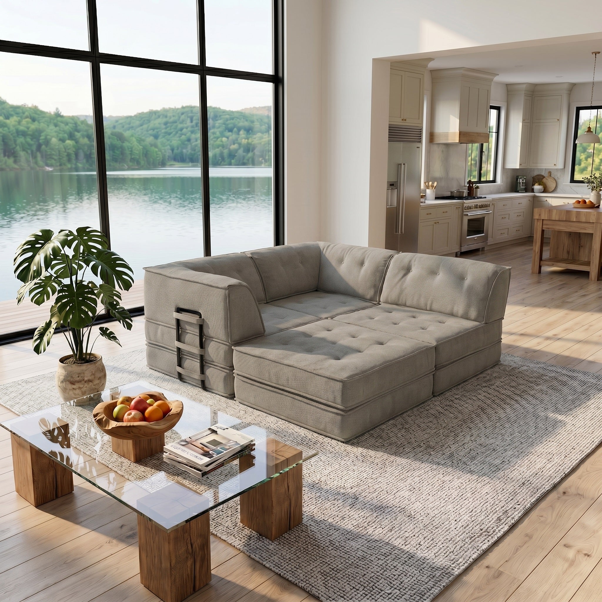 Simply pull out the seating section to transform it into a comfortable guest bed in seconds.