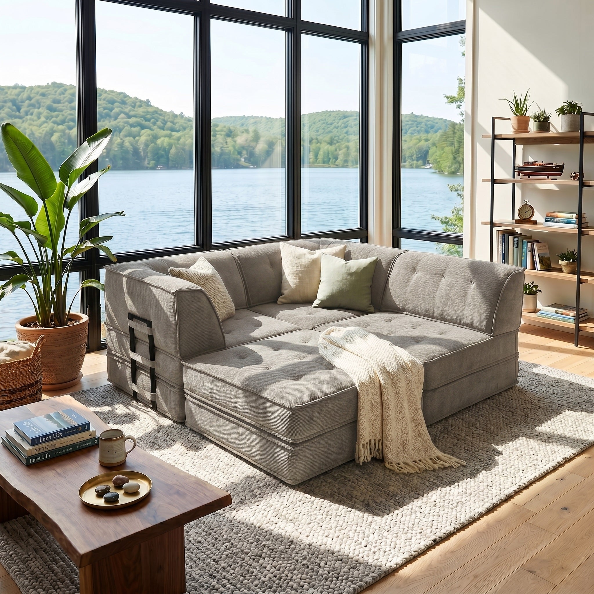 Simply pull out the seating section to transform it into a comfortable guest bed in seconds.