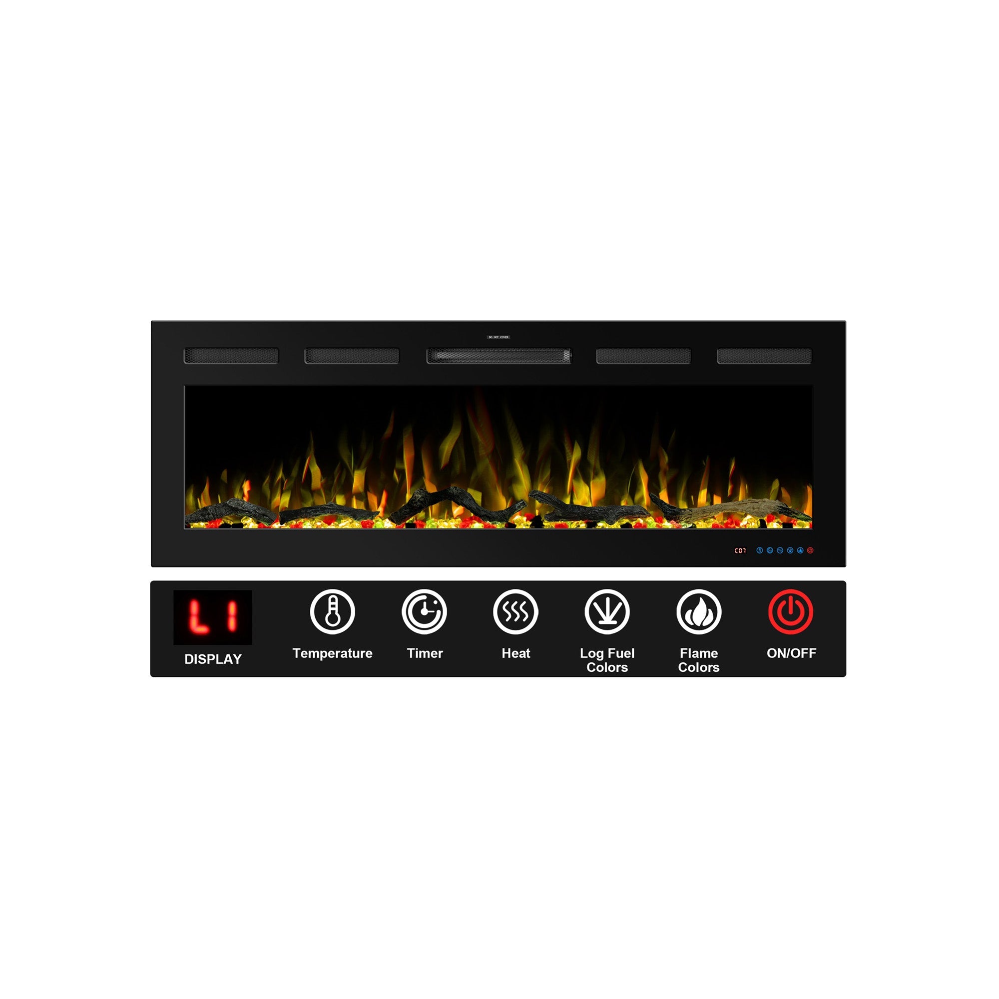 Fully Assembled 72" Electric Fireplace EF72R PRO