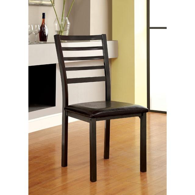COLMAN Black Side Chair (2/CTN, K/D)
