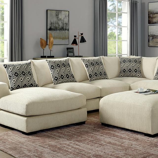 KAYLEE U-Shaped Sectional + Ottoman