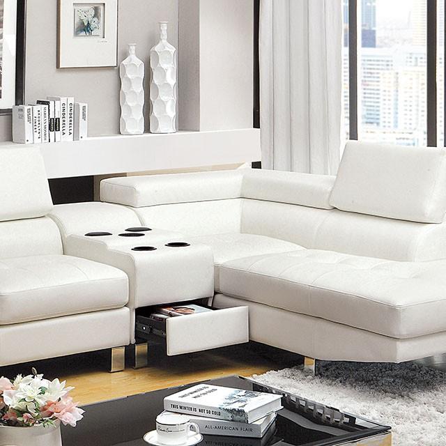 Kemina White Sectional, White