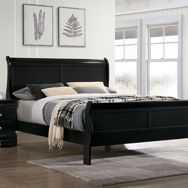 LOUIS PHILIPPE Full Bed, Black