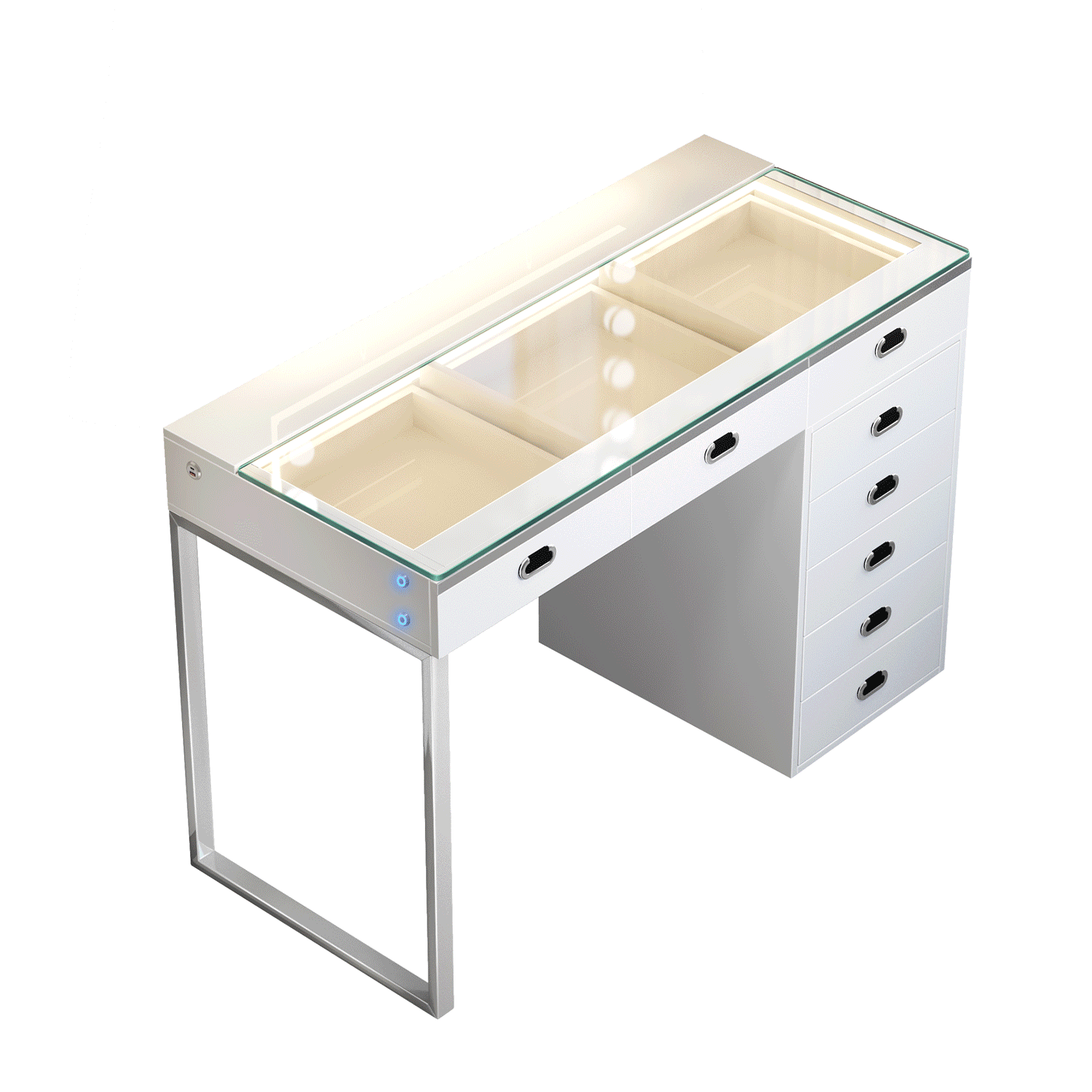 VANITII Chelsea Vanity Desk With 8 Storage Drawers