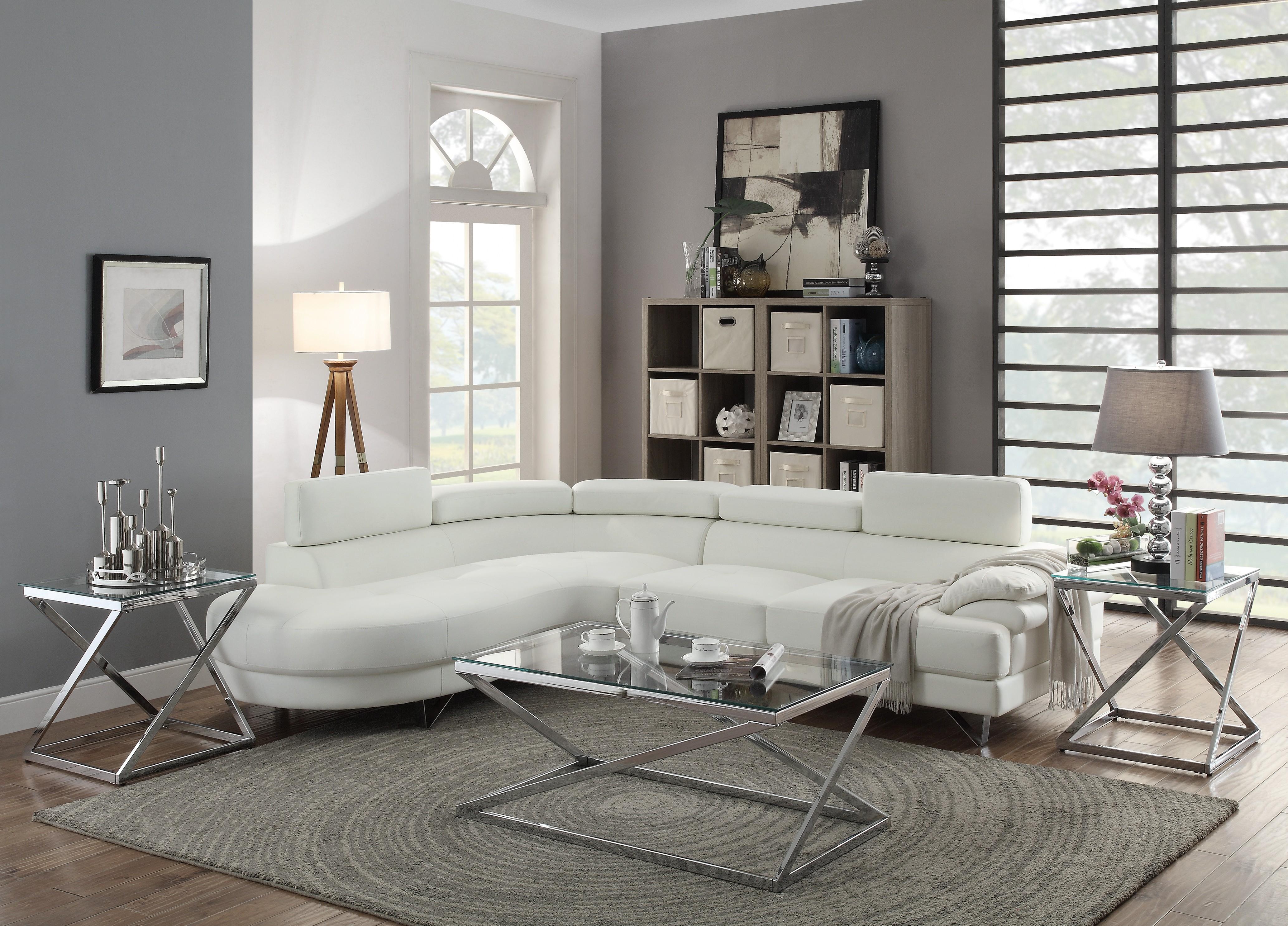 Haoind 2-Pcs Sectional in White