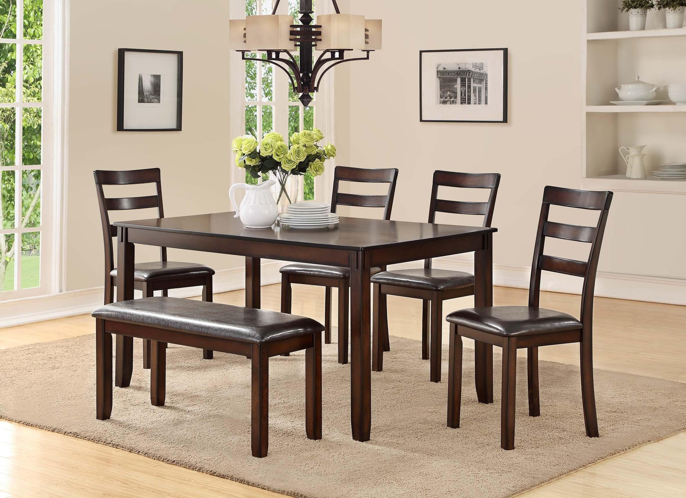 Minyou 6-Pcs Dining Set in Cherry Finish