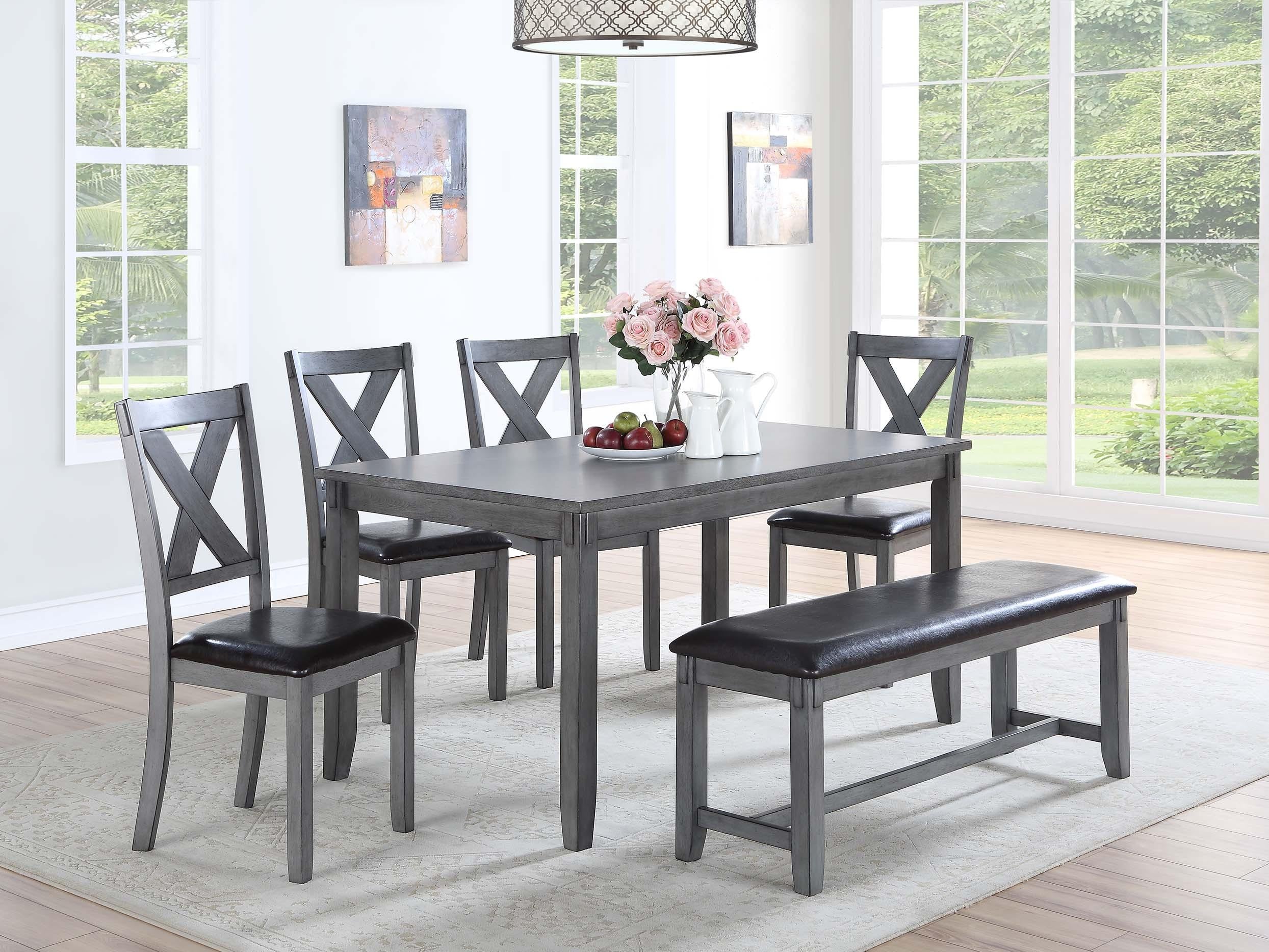 Minyou 6-Pcs Dining Set in Grey