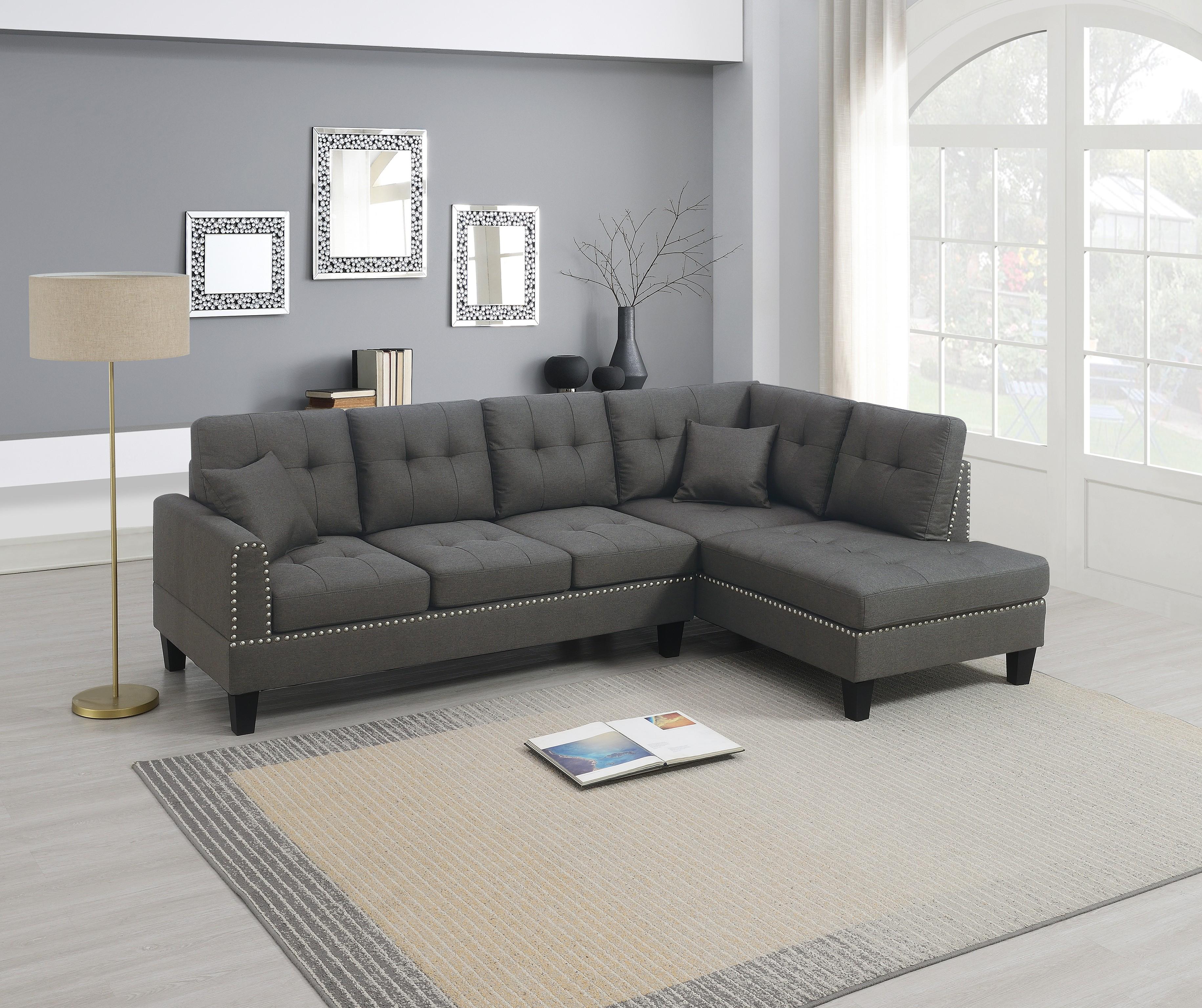 Taiyus 2-Pcs Sectional Set in Dark Coffee