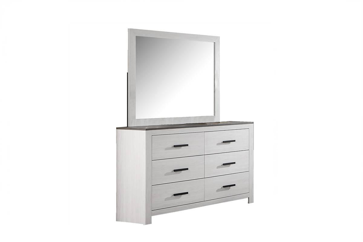 Chuint Dresser in Whitewash + Smoking Grey