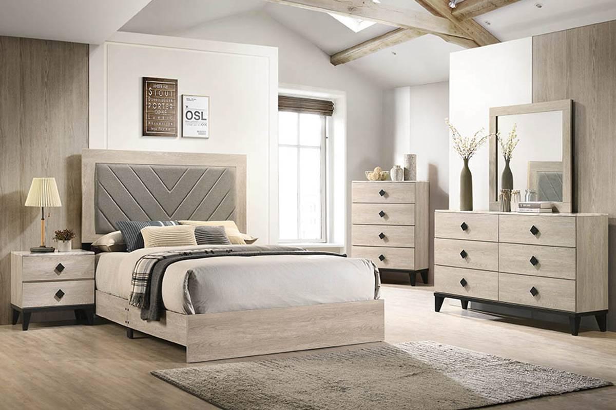 Liihfd Queen Bed in Foil Beige