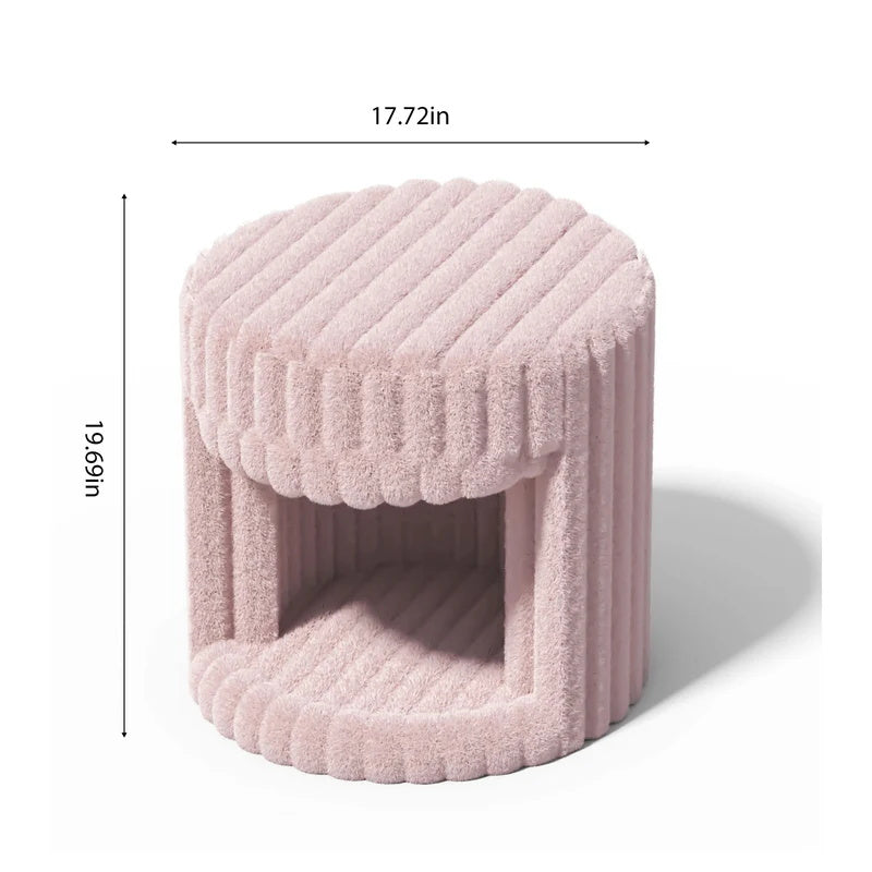 Size of VANITII Super Soft Rabbit Hair Cat Bed