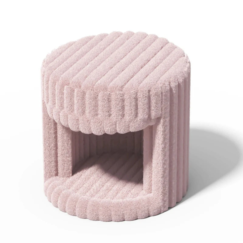 VANITII Super Soft Rabbit Hair Cat Bed-Pink
