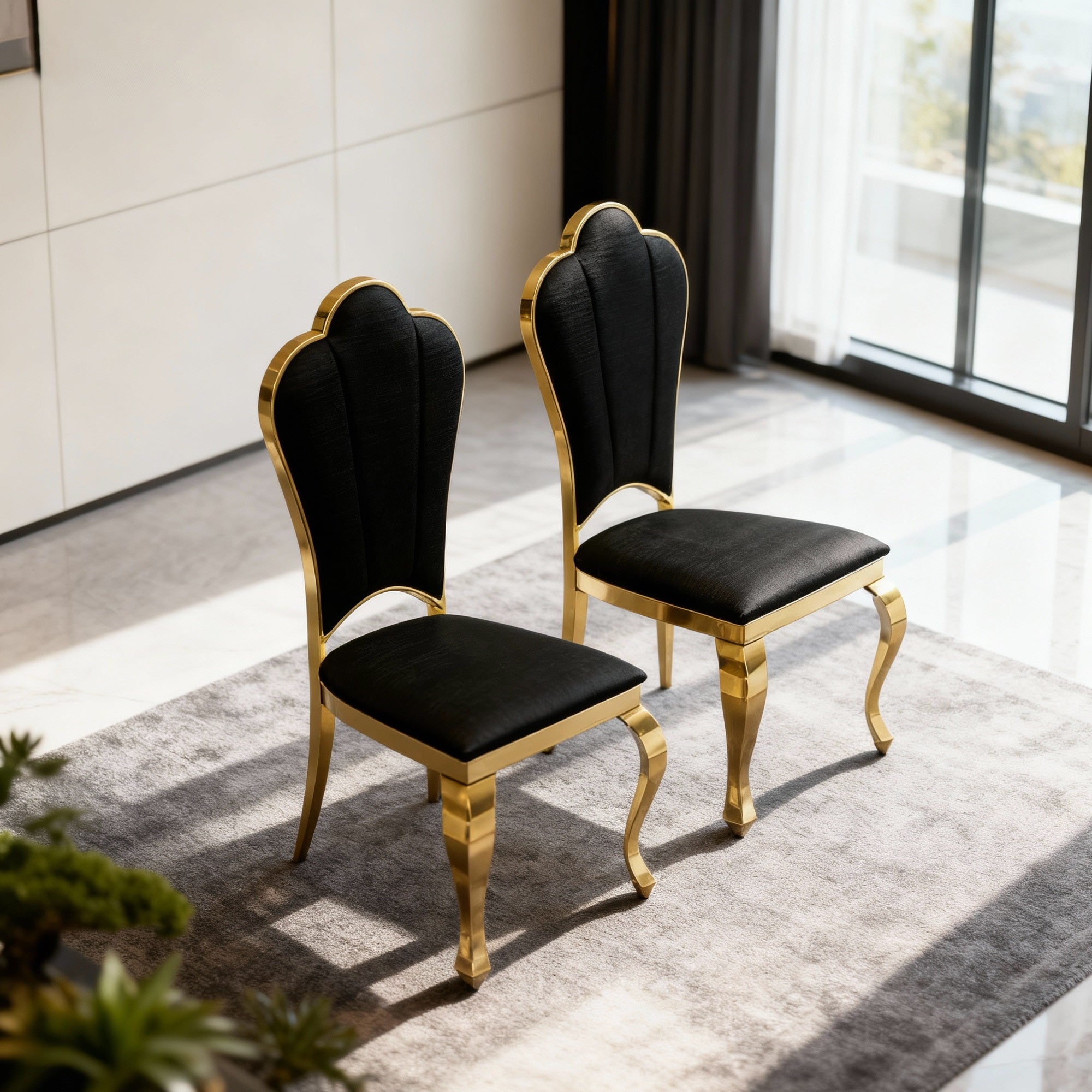 Mirror Gold Finish Dining Chair