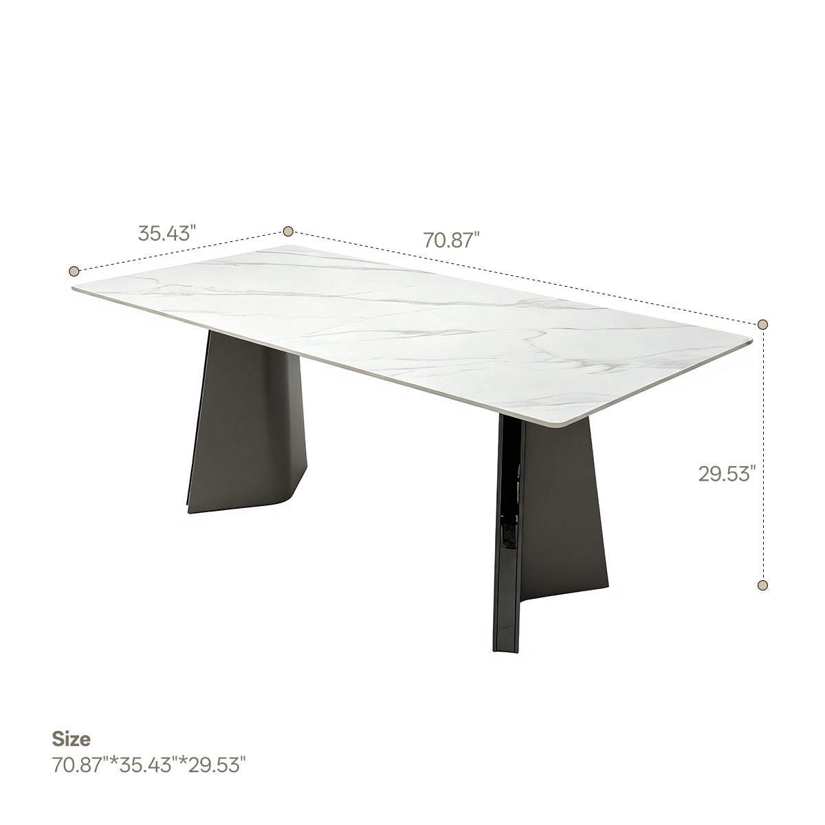 Rock plate dining table（Platinum diamond）