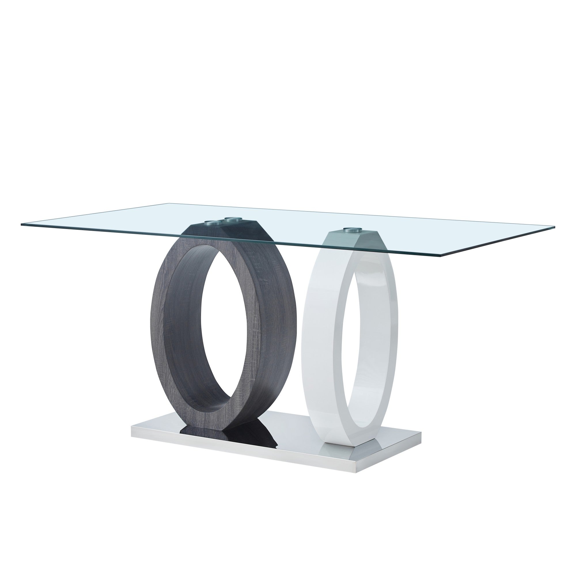 Glass Dining Table with X-Shaped Dining Chair