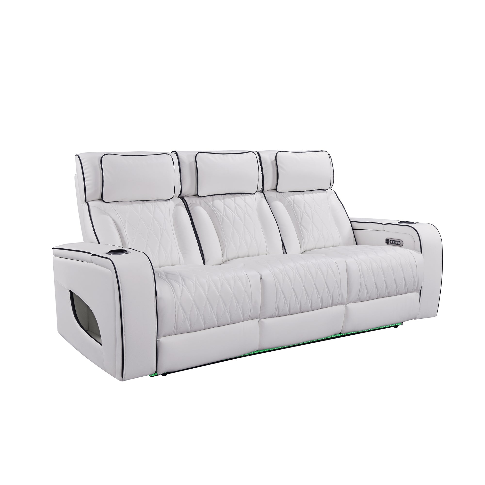 Jessie Luxury White Power Recliner Sofa Set