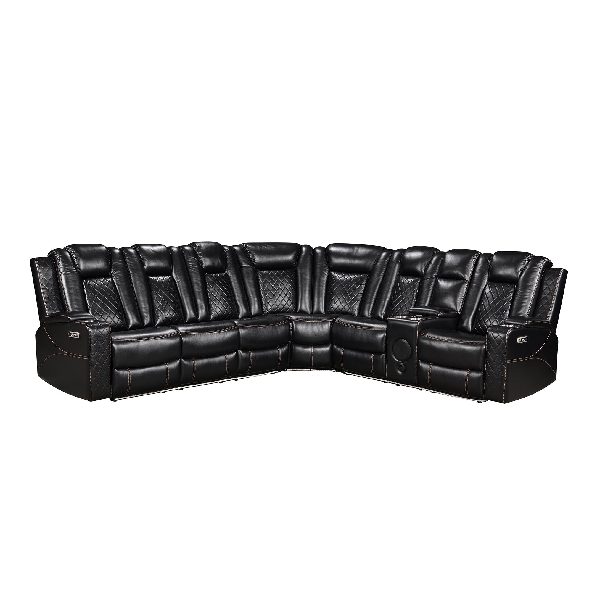 Power Recliner Sectional MC2855B Black