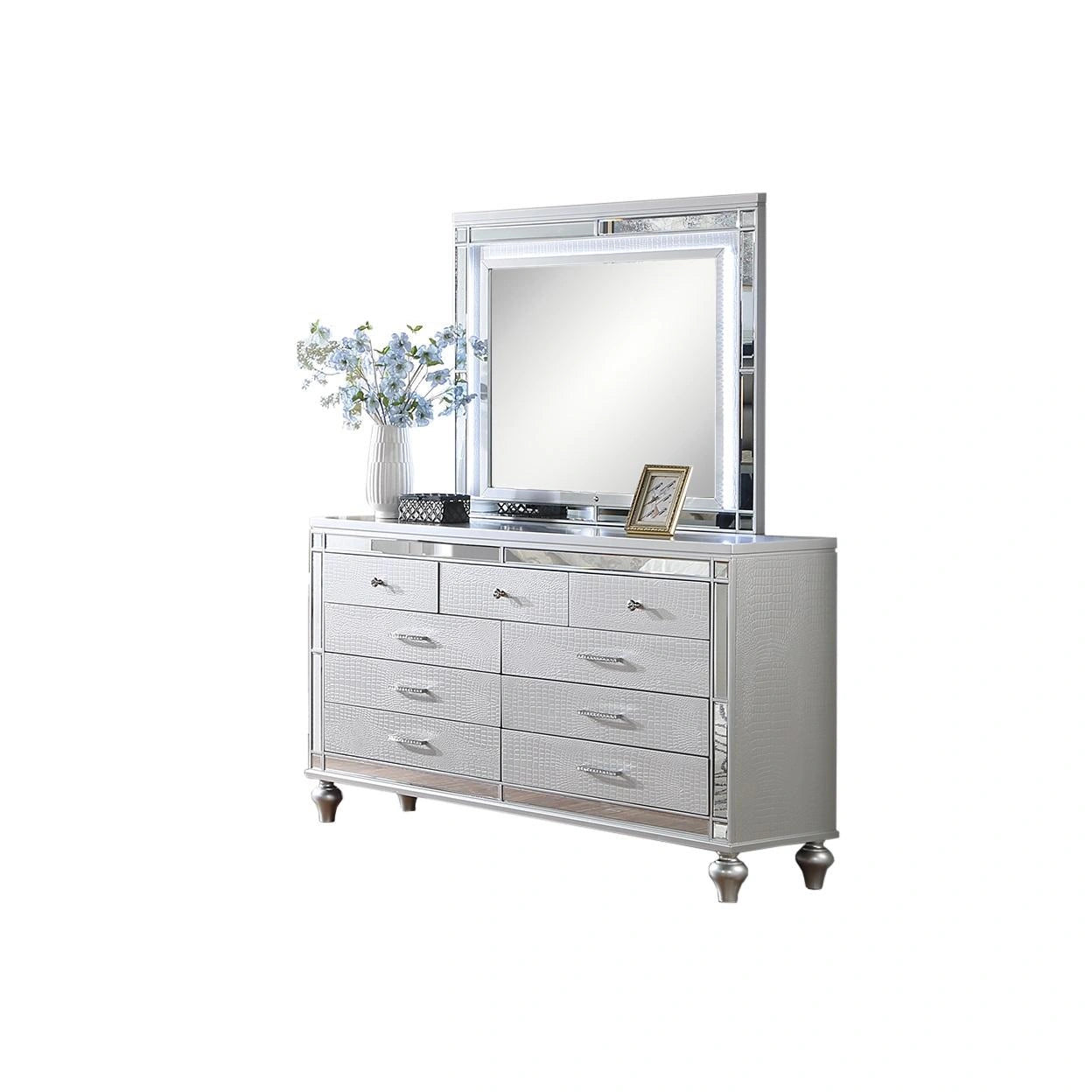 Hothan Mirror in Silver