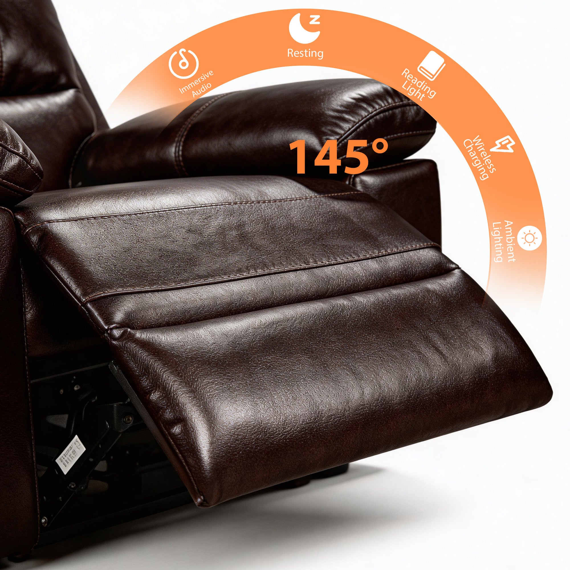 Power Reclining Sofa Set, Electric Recliner & 1-Seater Couch for Living Room