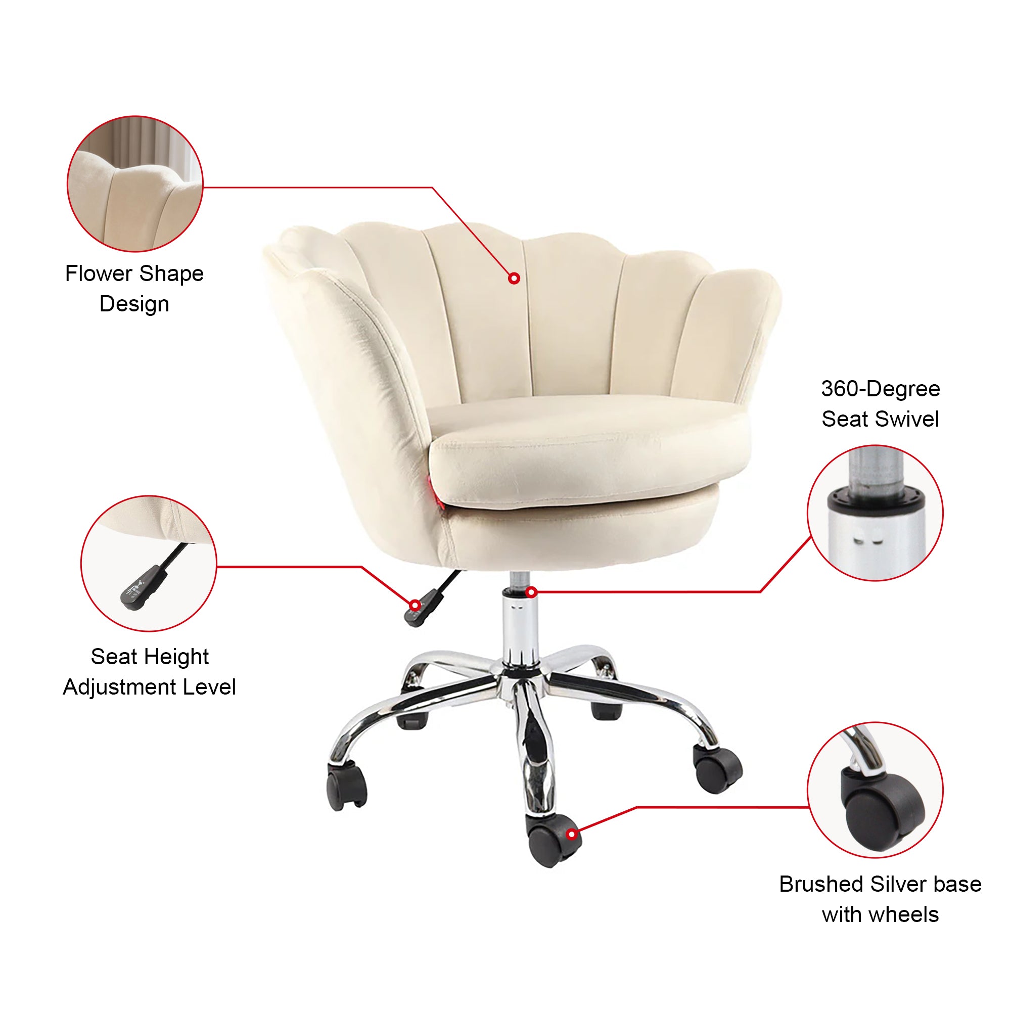 Anna Swivel Vanity Chair