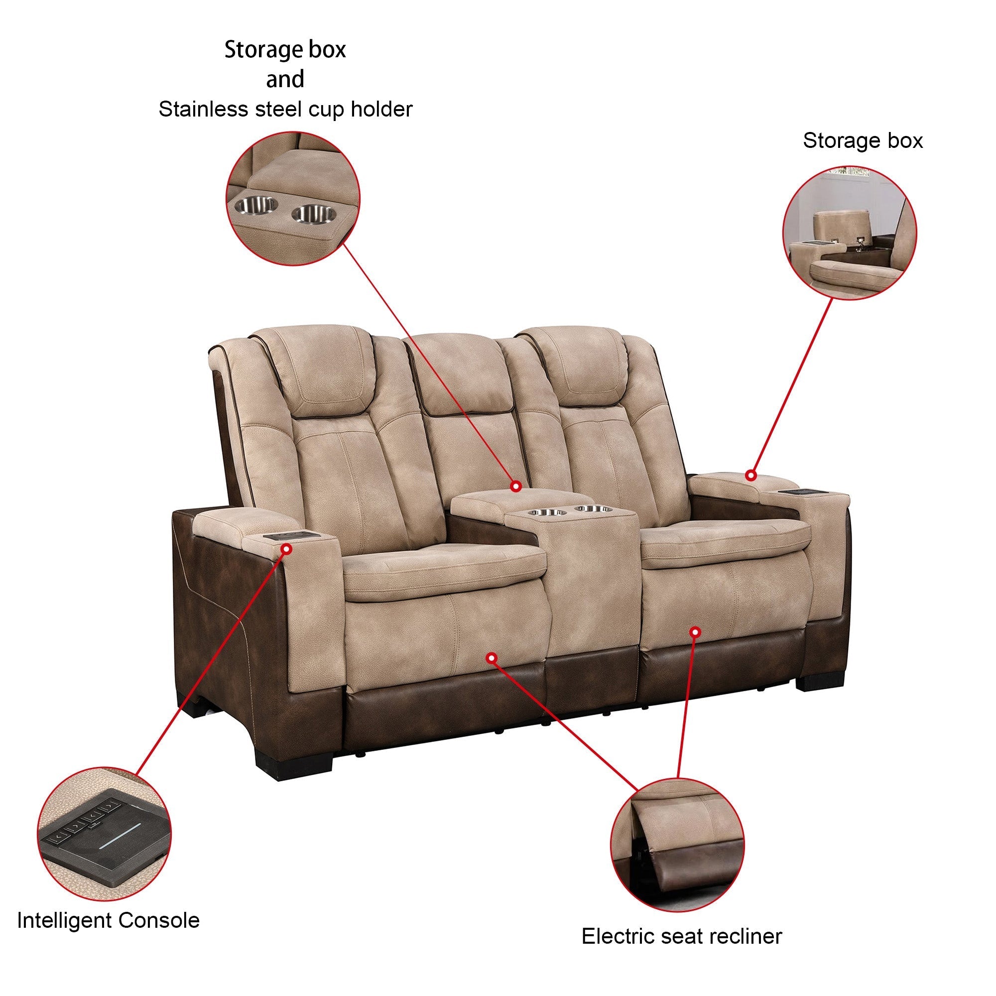 Charlie Brown Power Recliner Sofa & Loveseat & Chair