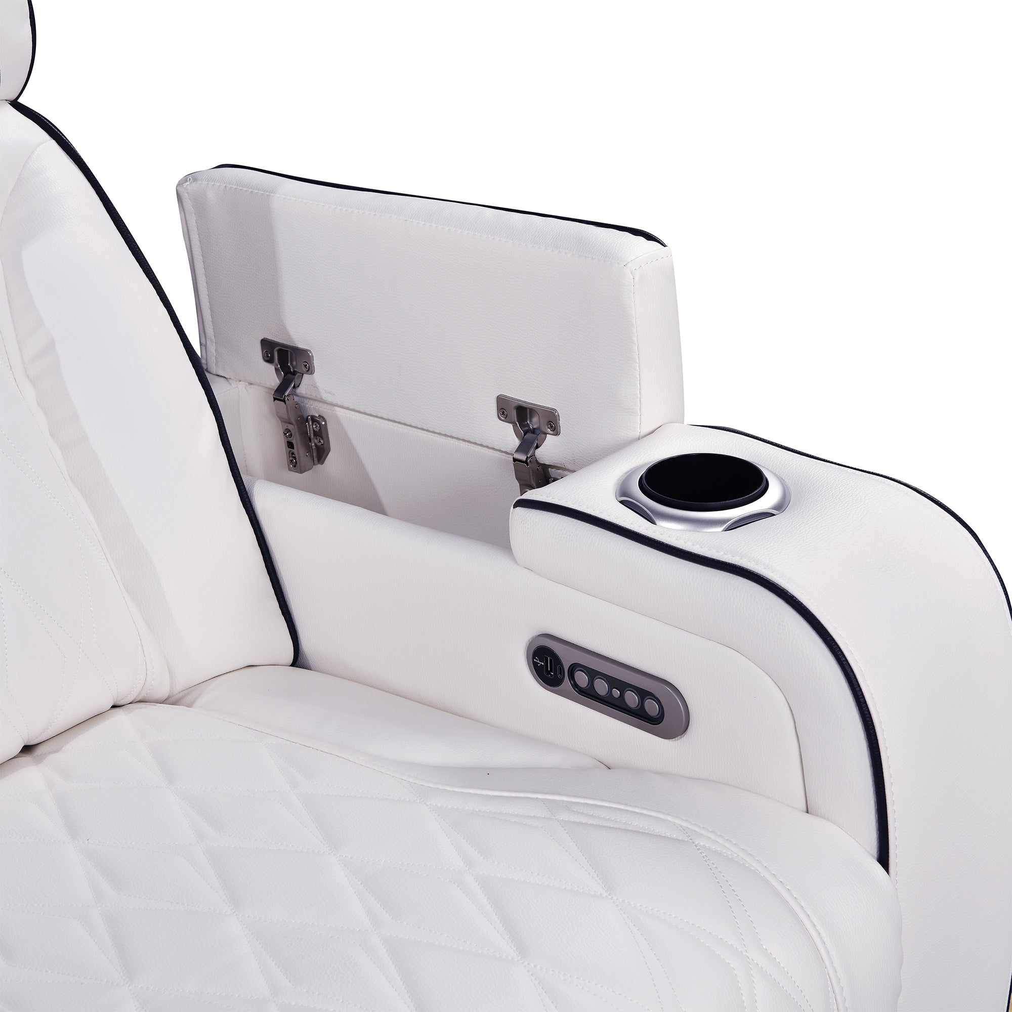 Jessie Luxury White Power Recliner Sofa Set