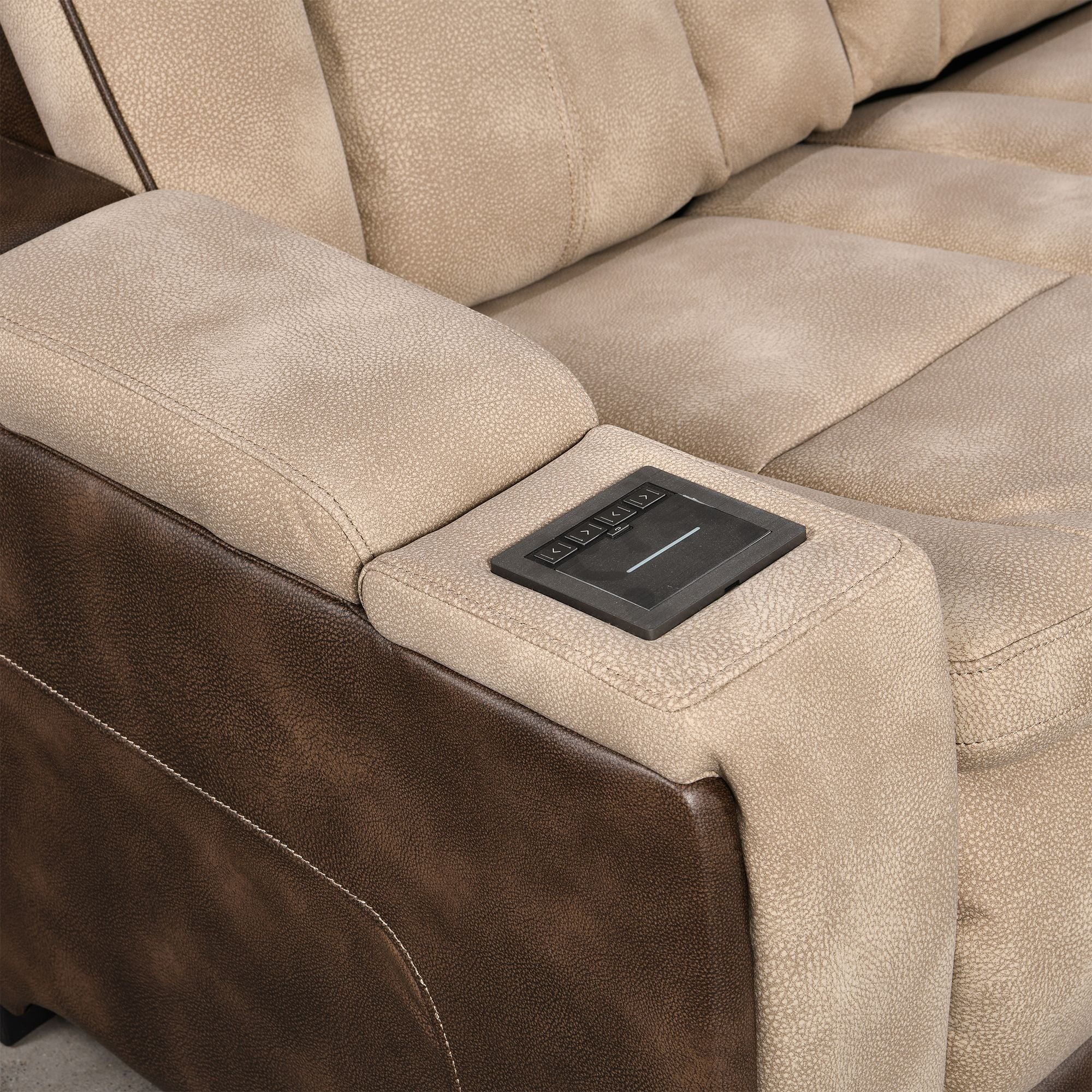 Charlie Modern Brown Power Recliner Sofa for Living Room or Home Theater
