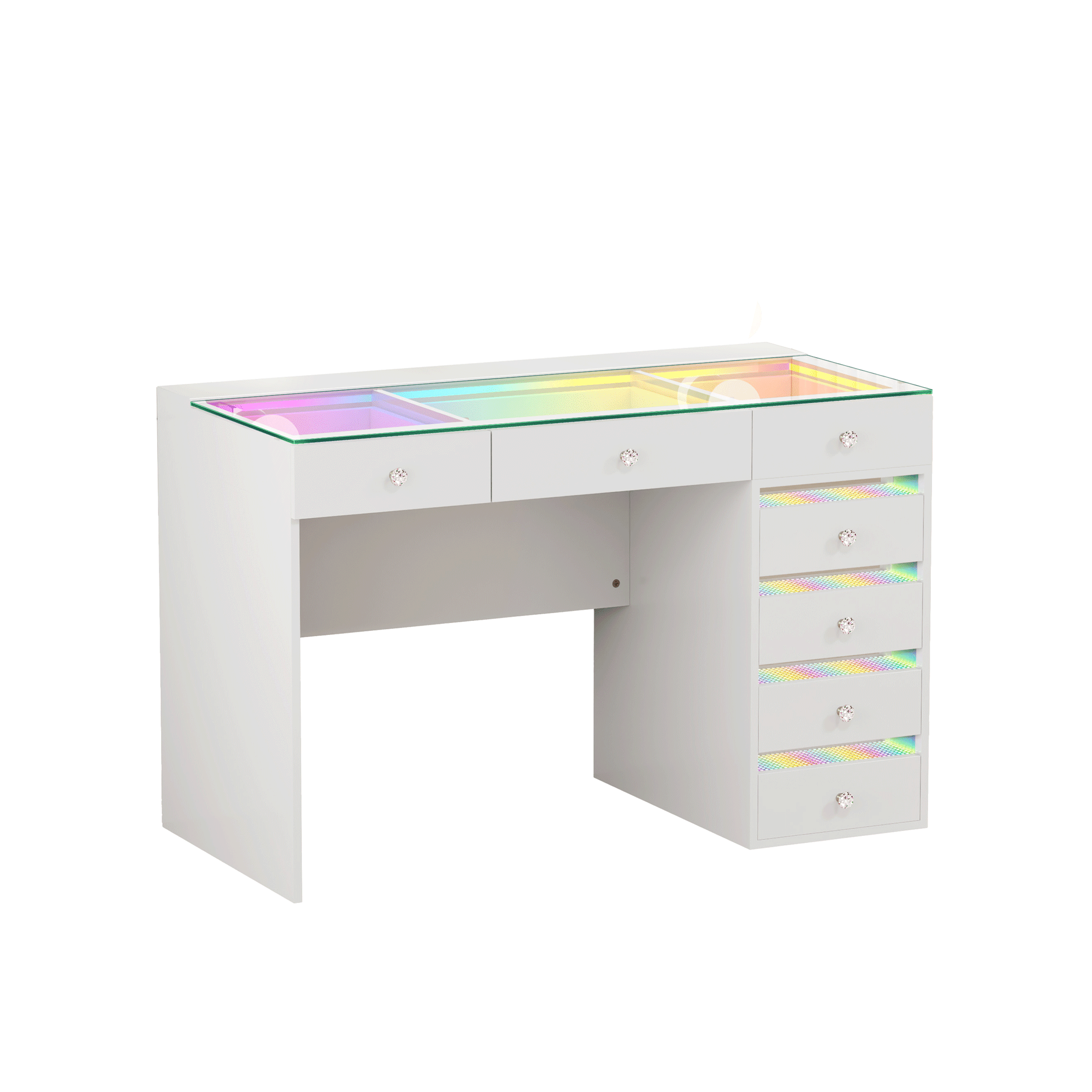 VANITII Fenair Vanity Desk with 7 Drawers
