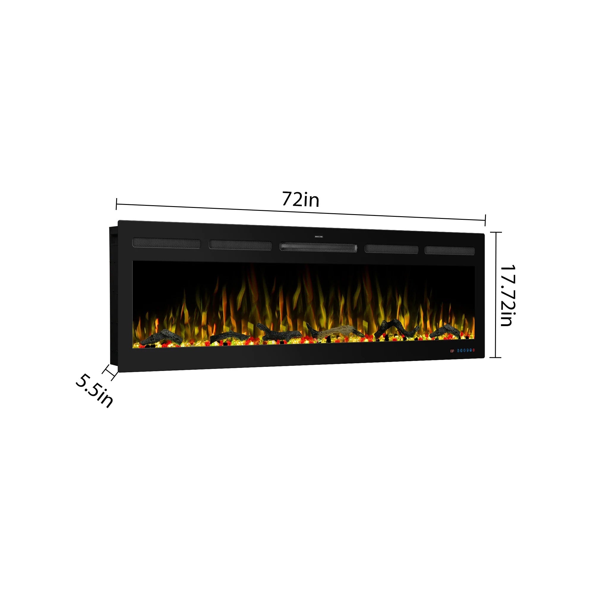Fully Assembled 72" Electric Fireplace EF72R PRO