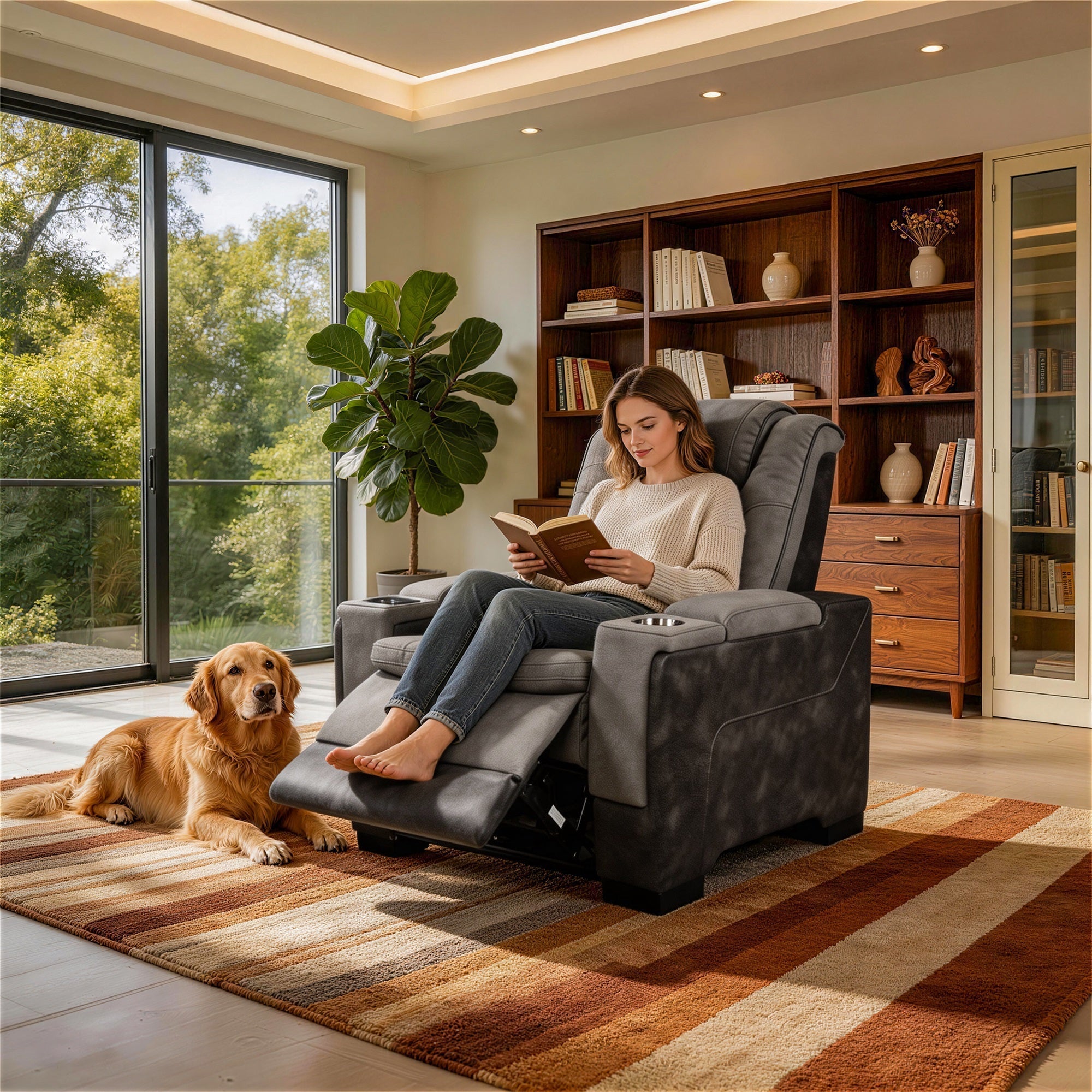 Charlie Gray Power Recliner Chair