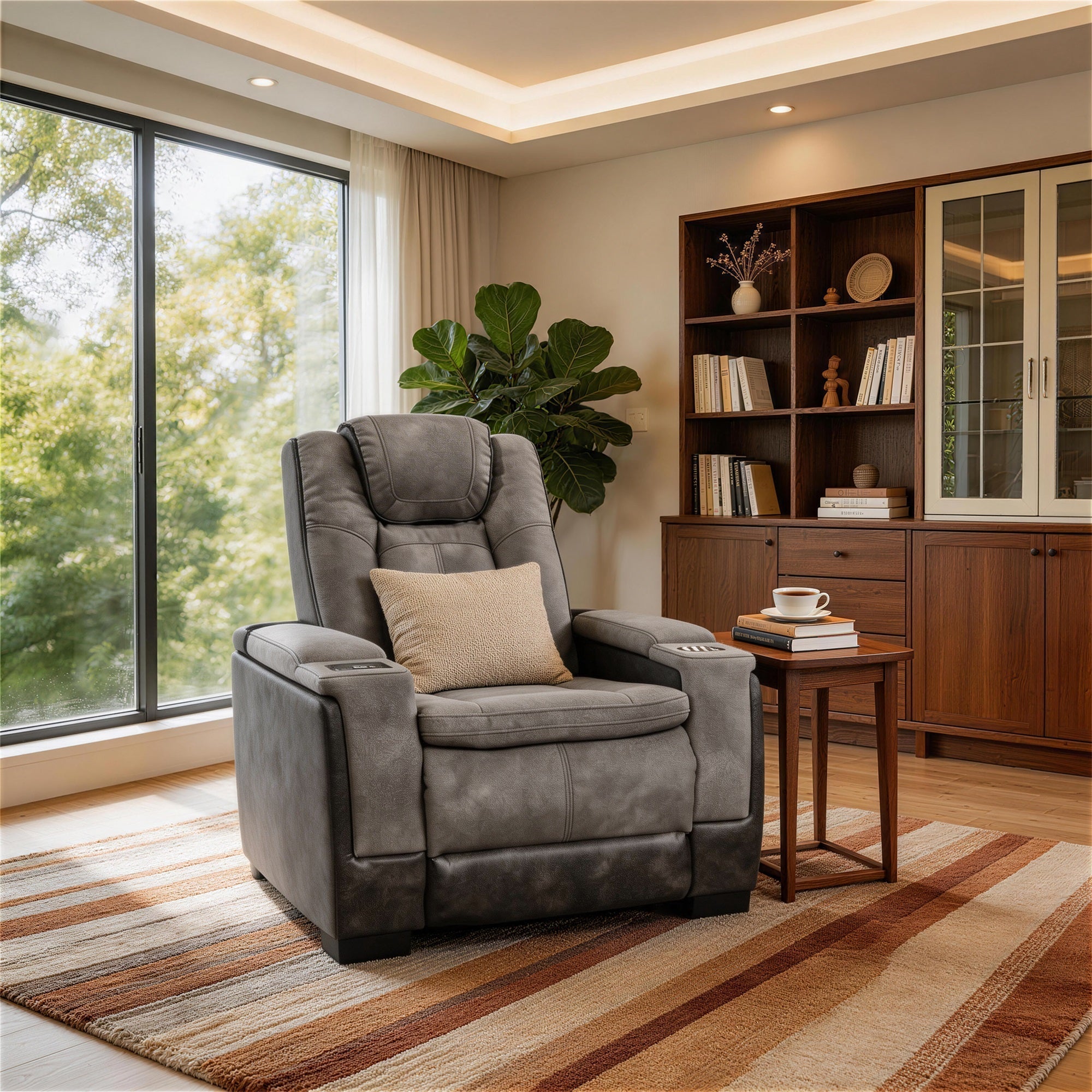 Charlie Gray Power Recliner Chair